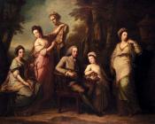 安杰利卡 考夫曼 : Portrait Of Philip Tisdal With His Wife And Family